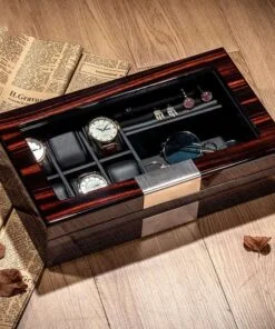 boite montre bois placement lunette