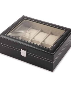 boite de rangement de 10 montres en cuir
