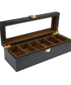 boite de montre noire matte coussin souple