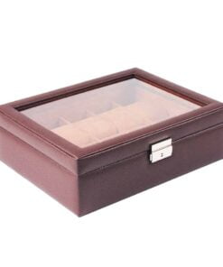 boite à montres en cuir marron