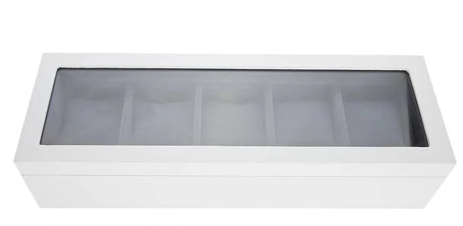 coffret rangement montre bois blanc