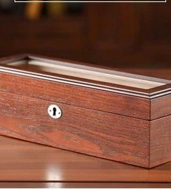 coffret pour montre en bois marron