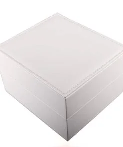 boites de montres en cuir blanc