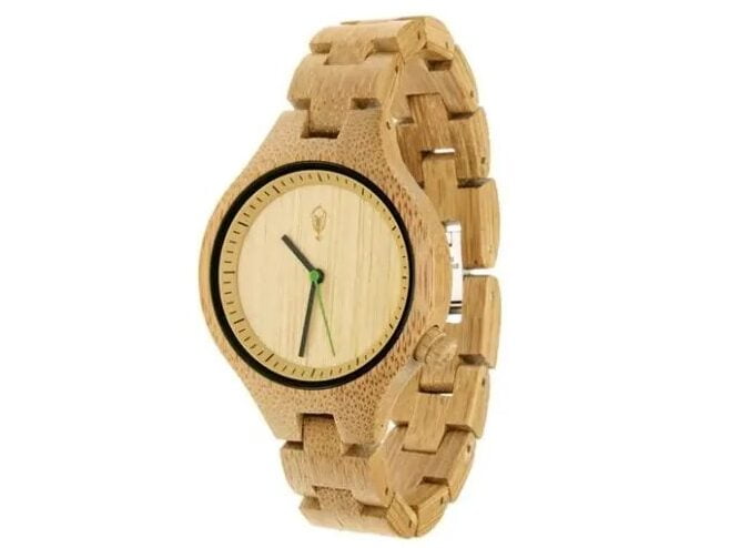 montre en bois de bambou