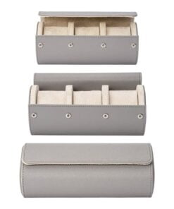 Etui montre voyage triple emplacement gris