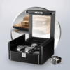 Boite de rangement en bois pour montres noir