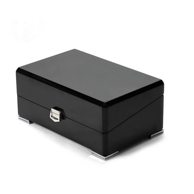 Coffret Pour 8 Montres En Faux Cuir Noir - Couture Blanche, Neuf Avec étiquettes