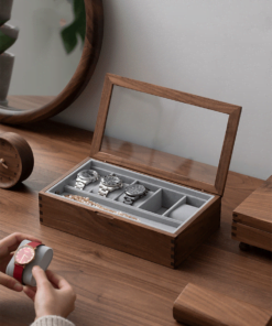 Boite de rangement montres bois massif